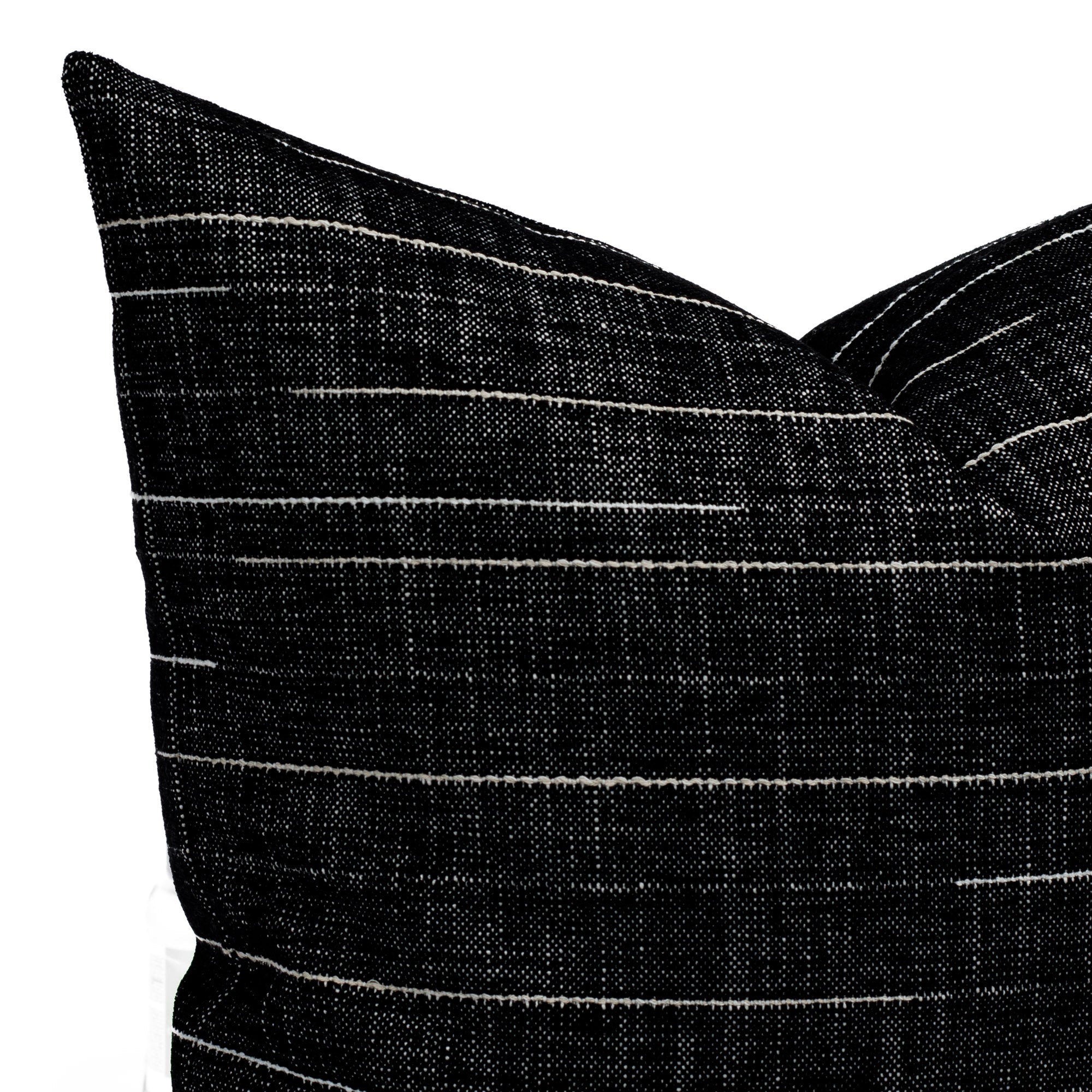 Premium Yuzu 22x22 Outdoor Throw Pillow in Onyx Black - Waterproof & UV Resistant for Patio, Poolside, Garden & Porch Decor