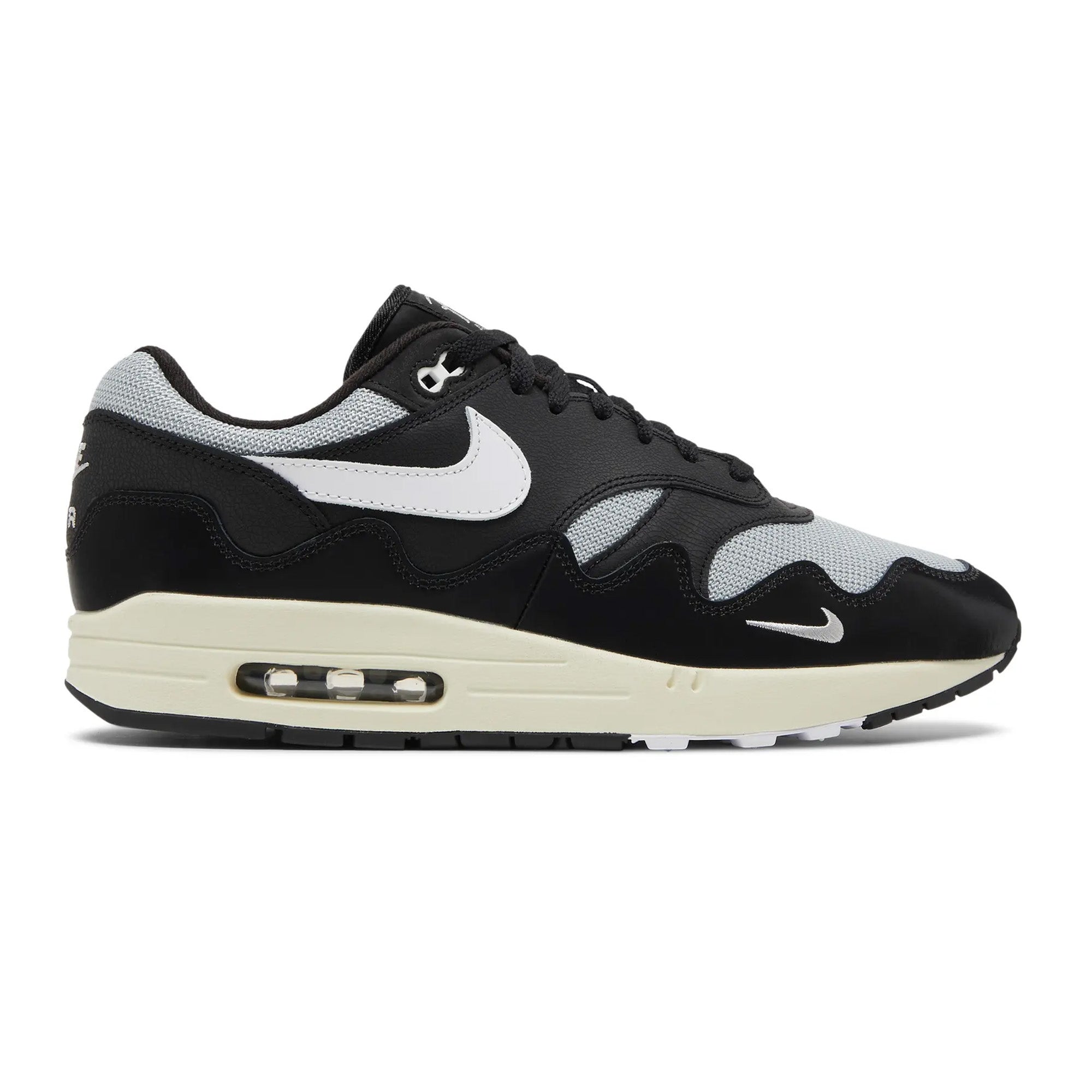 Patta x Nike Air Max 1 Waves 'Black' Sneakers (2021) - Men's Running Shoes for Casual Wear & Street Style Fashion