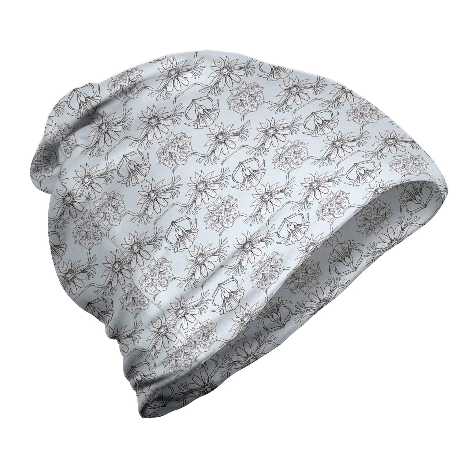 Ambesonne Unisex Winter Beanie Hat - Soft Pastel Tone Knit Cap for Men & Women - Warm Fleece Lined for Hiking, Skiing & Outdoor Activities