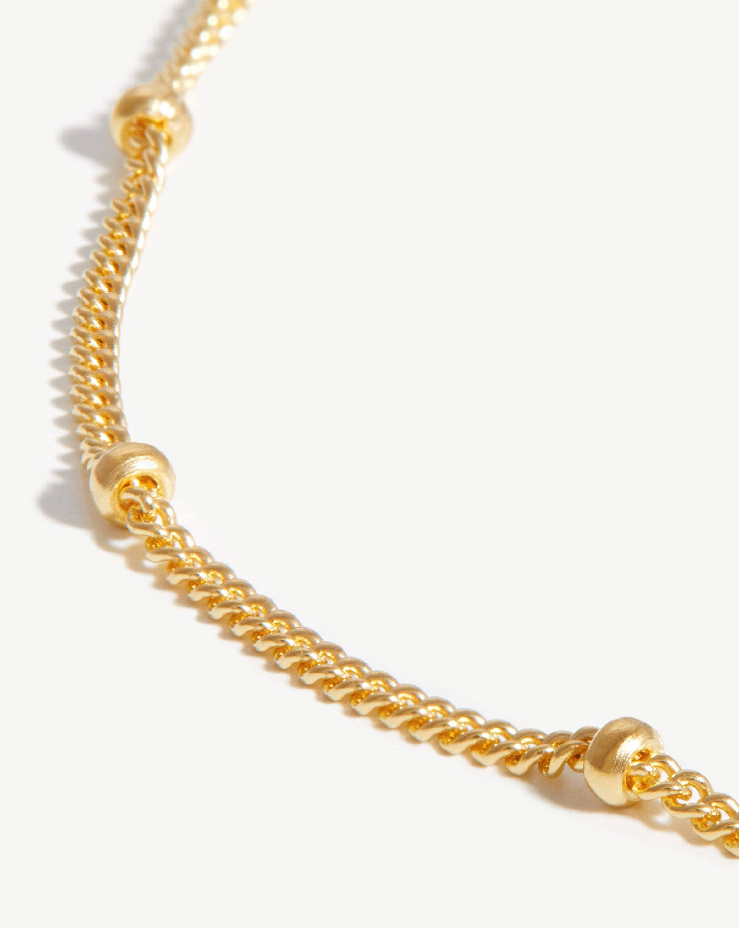 18k Gold Vermeil Long Bobble Chain Necklace - Elegant Layering Jewelry for Women, Perfect for Date Night, Office Wear & Special Occasions