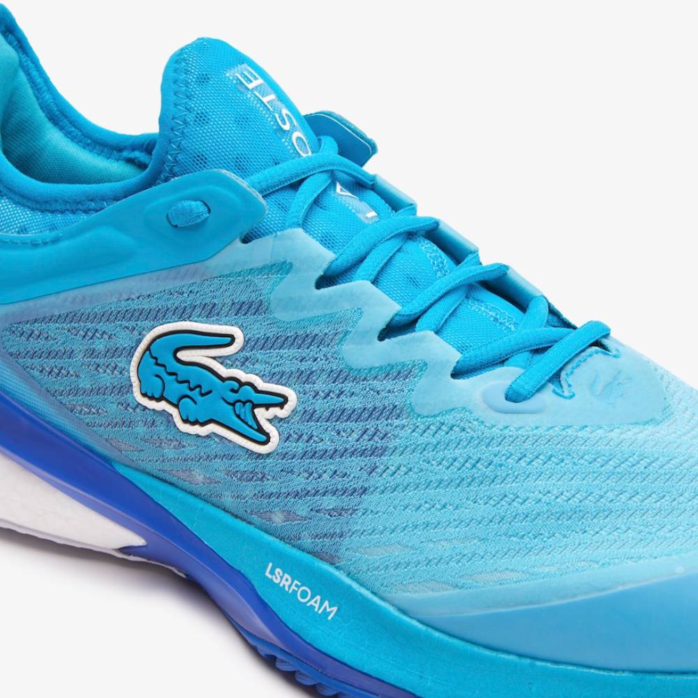 Lacoste AG LT23 Lite Men's Tennis Shoes - Lightweight Comfortable Sneakers for Men in Blue & White | Perfect for Casual Wear, Tennis & Gym Workouts