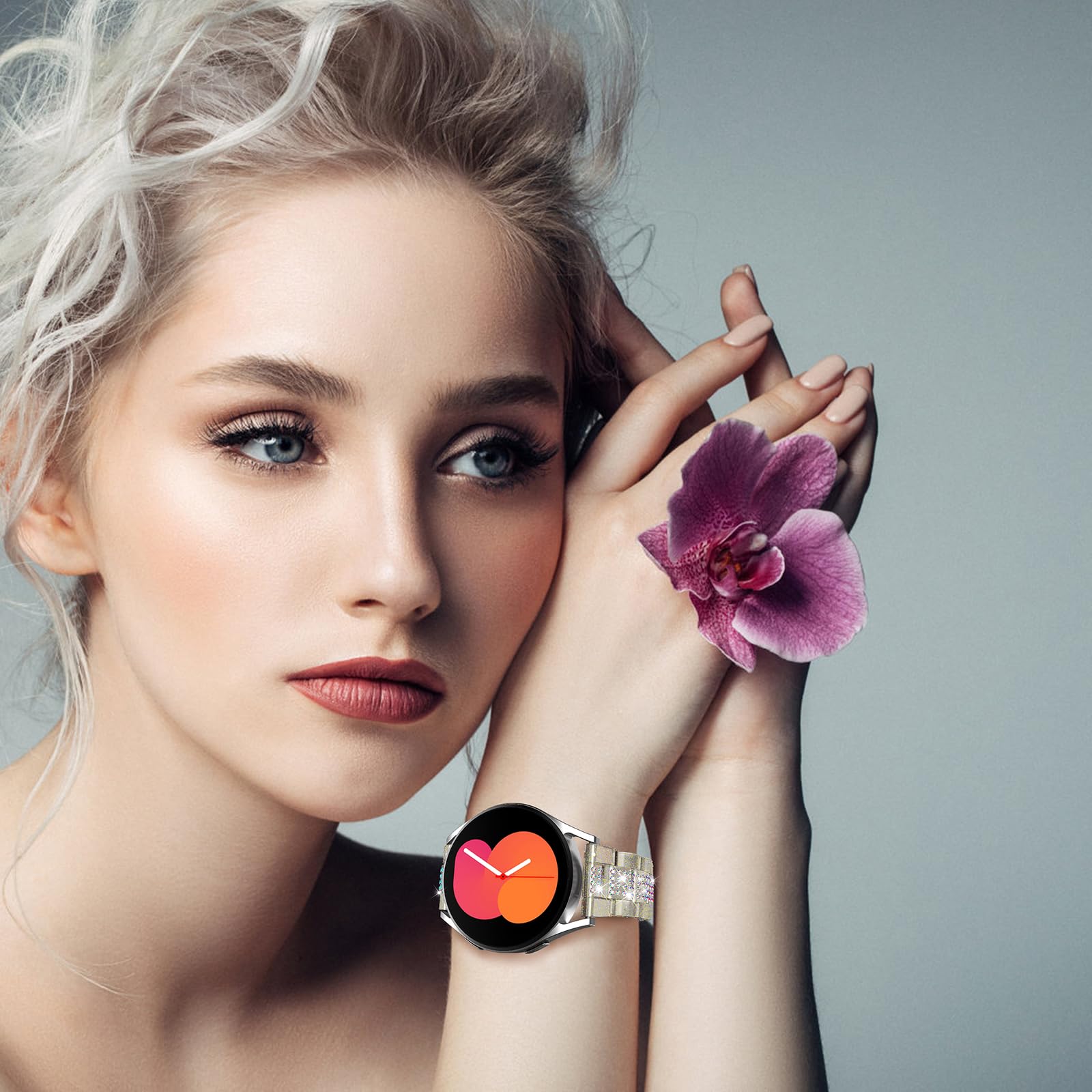 Lightweight Galaxy Watch 7 Band for Women - Compatible with Galaxy Watch 4/5/6/6 Classic/5 Pro/FE - Soft Silicone Wristband Bracelet for Workout, Running & Everyday Wear