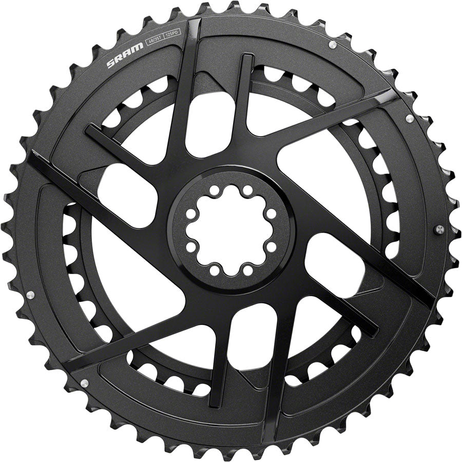 SRAM Rival 2x Chainring Kit - 48/35T, 2x12 Speed, 8-Bolt Direct Mount, Black (E1) | Premium Road Bike Upgrade for Enhanced Performance & Smooth Shifting