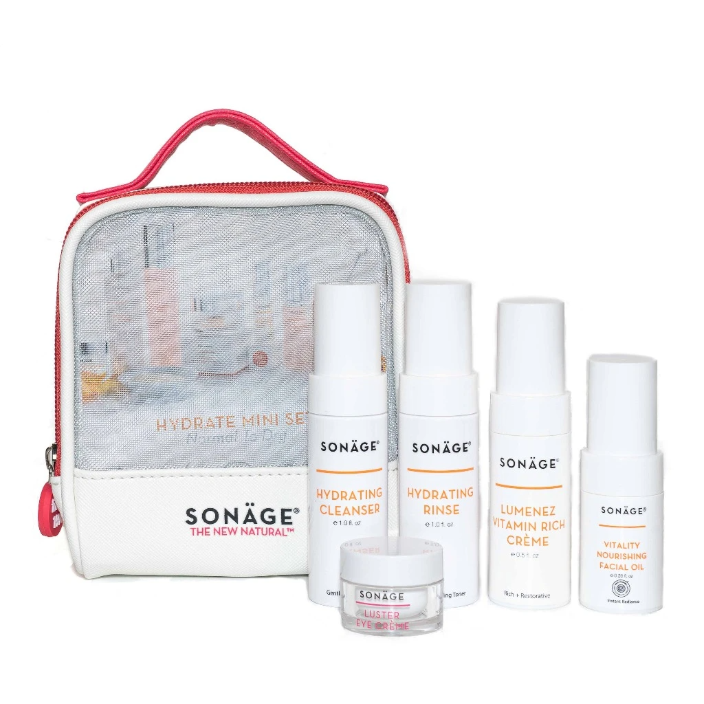 Premium Hydrate Mini Set - 3-Piece Travel Skincare Kit for Hydration & Glow | Perfect for On-The-Go, Gym & Airplane Travel