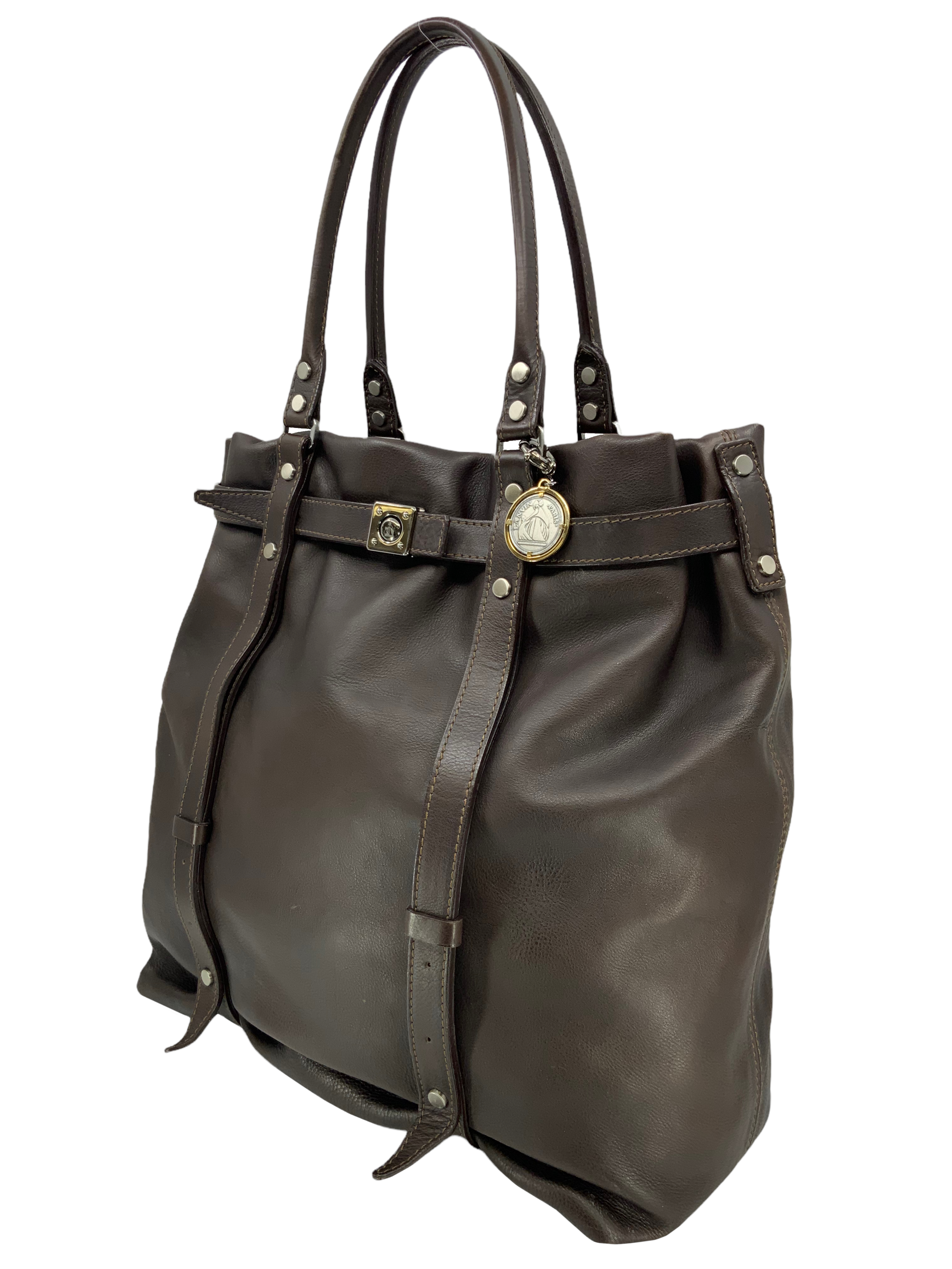 Lanvin Leather Kentucky Large Tote Bag for Women | Premium Designer Handbag for Work, Travel & Everyday Use