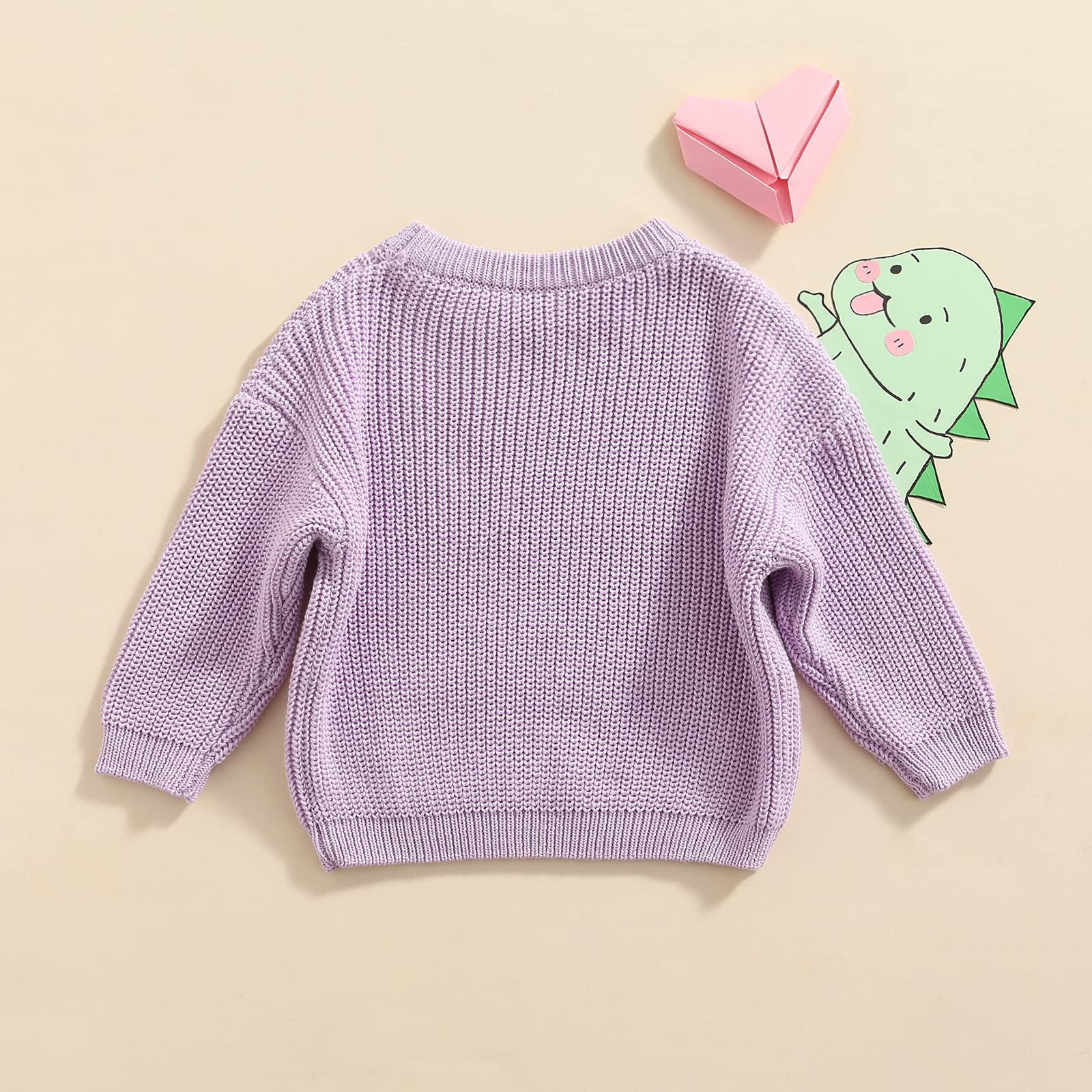 Newborn & Toddler Baby Knit Sweater - Soft Round Neck Pullover Long Sleeve Top for Boys & Girls | Cozy Fall Winter Outfit for Playdates & Family Photos