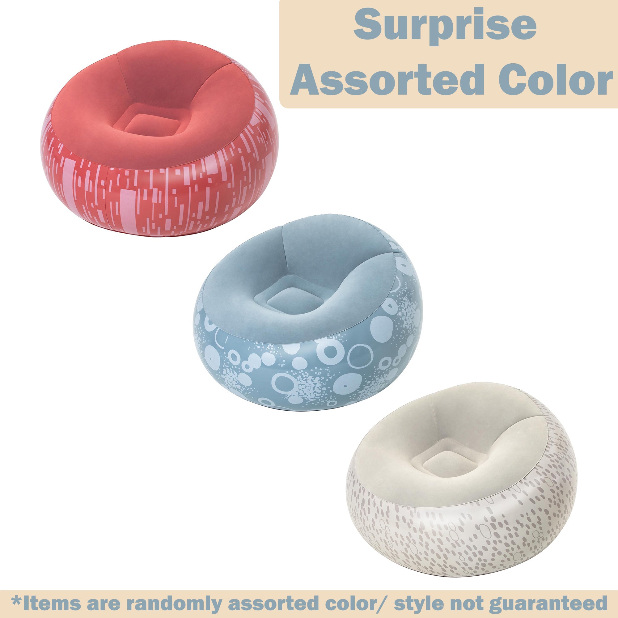 Bestway Inflatable Air Chair - Portable Lounge Chair for Adults, Indoor Outdoor Camping, Beach, Pool, Patio & Backyard Relaxation