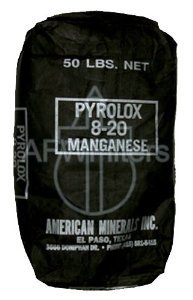 Pyrolox Filter Media - 1/2 cu. ft. Bag for Iron & Sulfur Removal - Water Filtration System for Well, Pool, and Drinking Water Purification