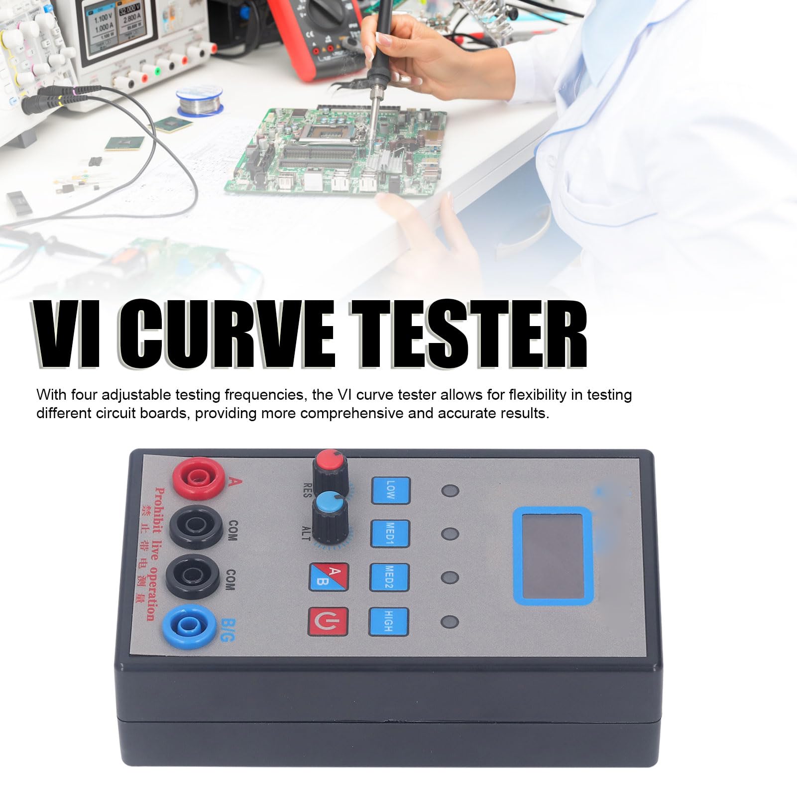 2 Channel 4 Gear Handheld ASA VI Curve Tester - Portable Circuit Board Testing Device for Electronics Repair, PCB Diagnostics, and Component Analysis