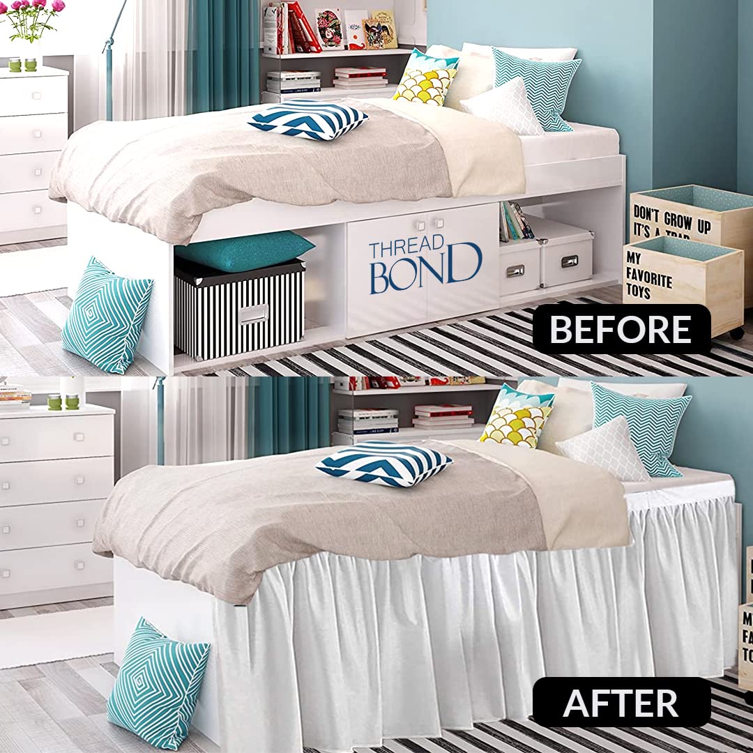 Extra Long Dorm Bed Skirt for Twin XL - 32