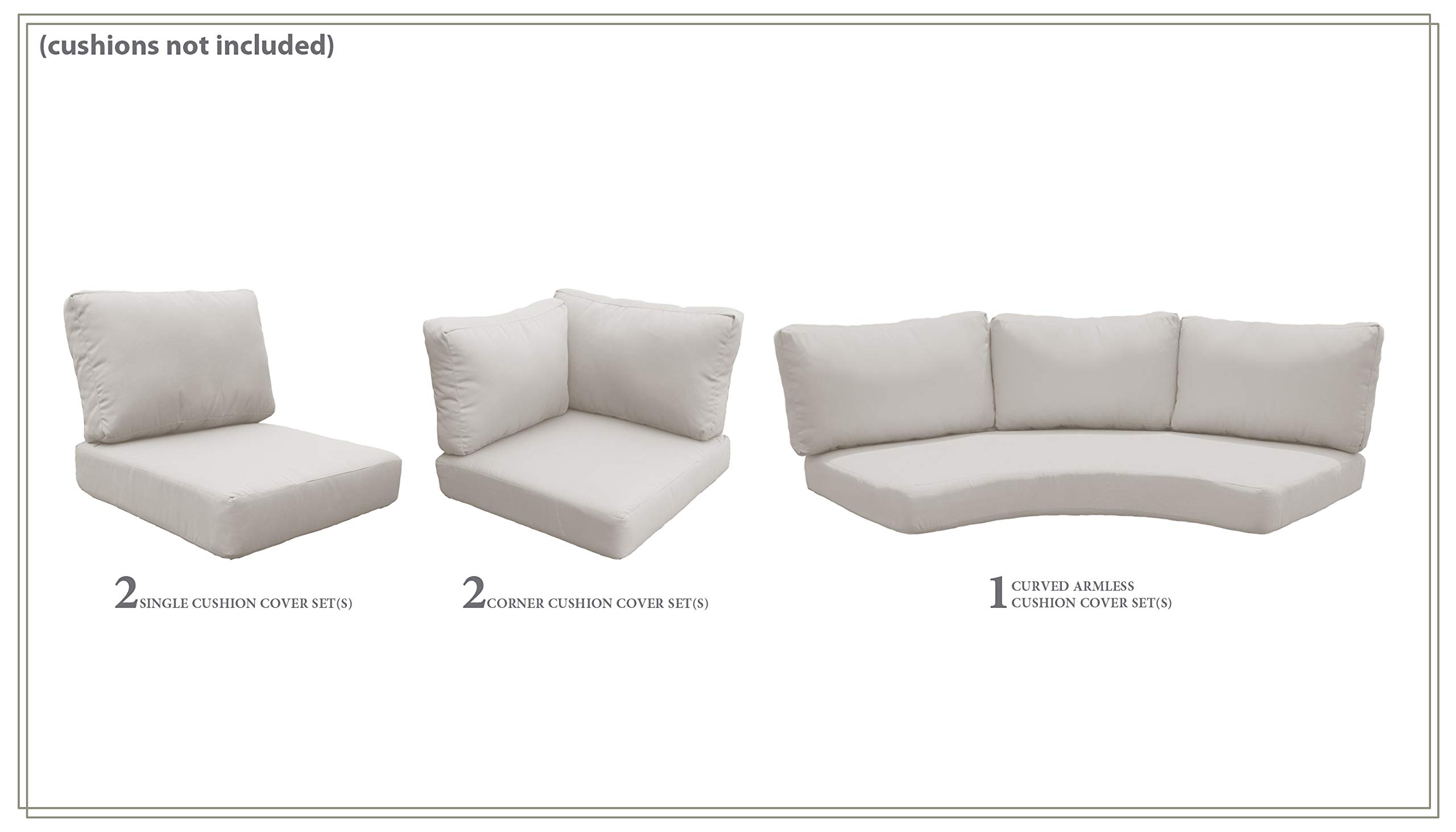 TK Classics High Back Cover Set in Beige for FLORENCE-06e Sofa - Premium Slipcover Protector for Living Room Furniture (Cushions Not Included) - Perfect for Home Decor, Family Gatherings & Daily Use