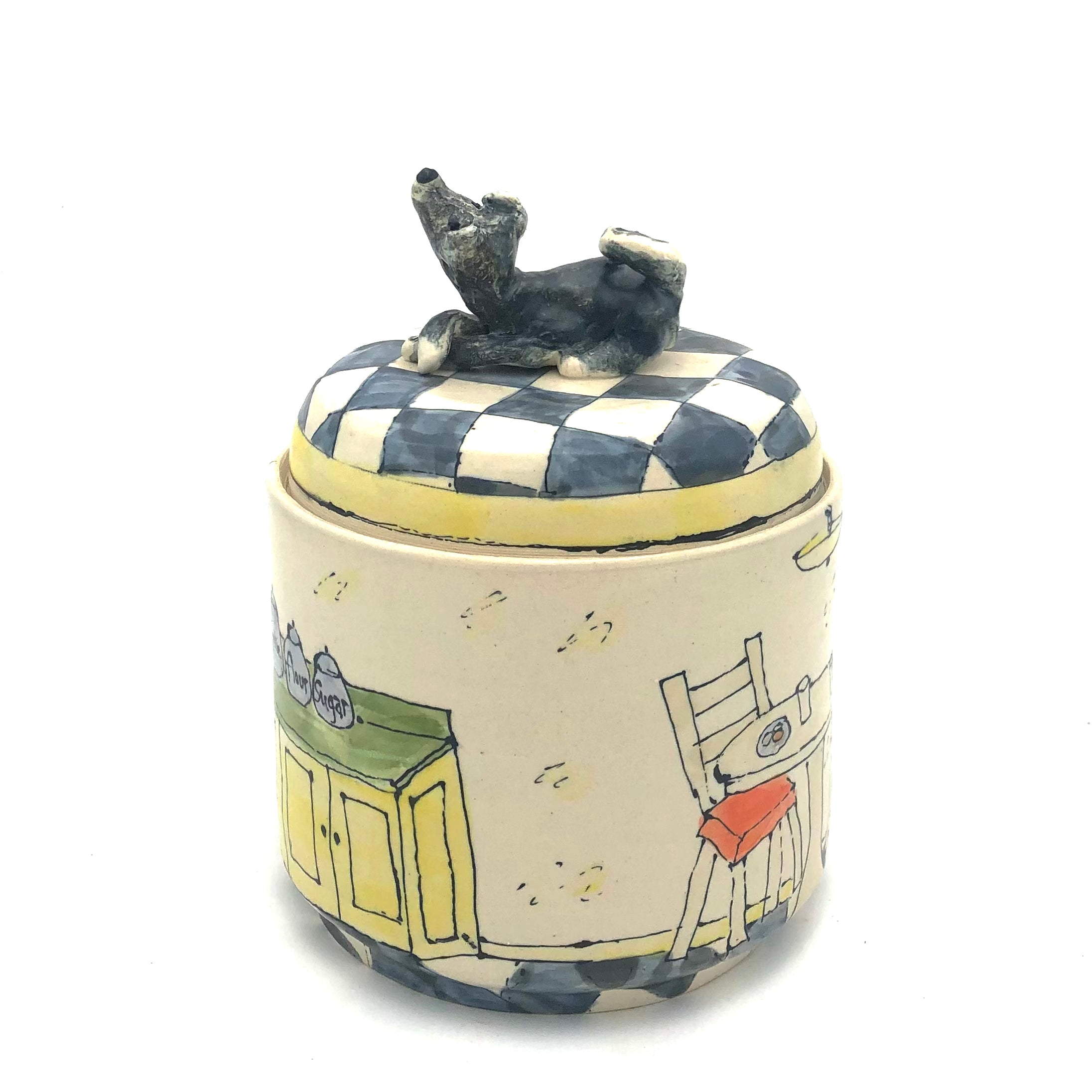 Premium Sullivan Treat Jar with 'I'm Fairly Certain These Cookies Are for Me!' Design - Perfect for Kitchen, Pantry & Gift Giving - #DS1372