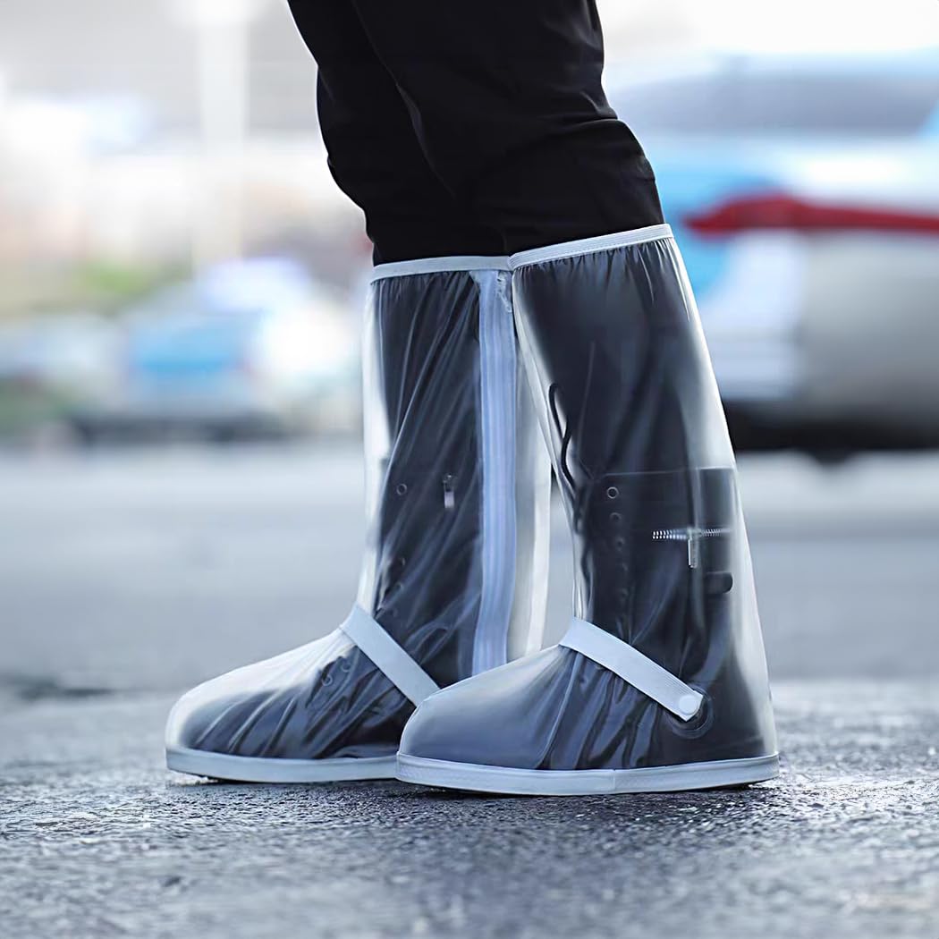 Waterproof Rain Shoe Covers for Men & Women - Reusable Non-Slip Overshoes & Galoshes for Walking, Commuting & Outdoor Activities
