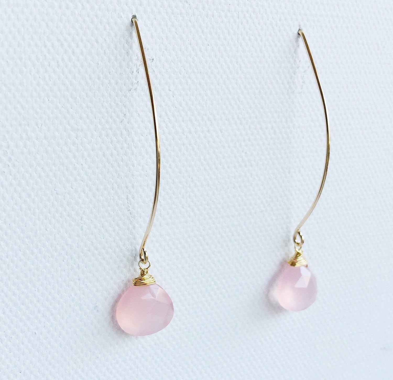 Kalena Pink Chalcedony Earrings (E251) – Elegant Gemstone Jewelry for Women, Perfect for Parties, Weddings & Everyday Wear