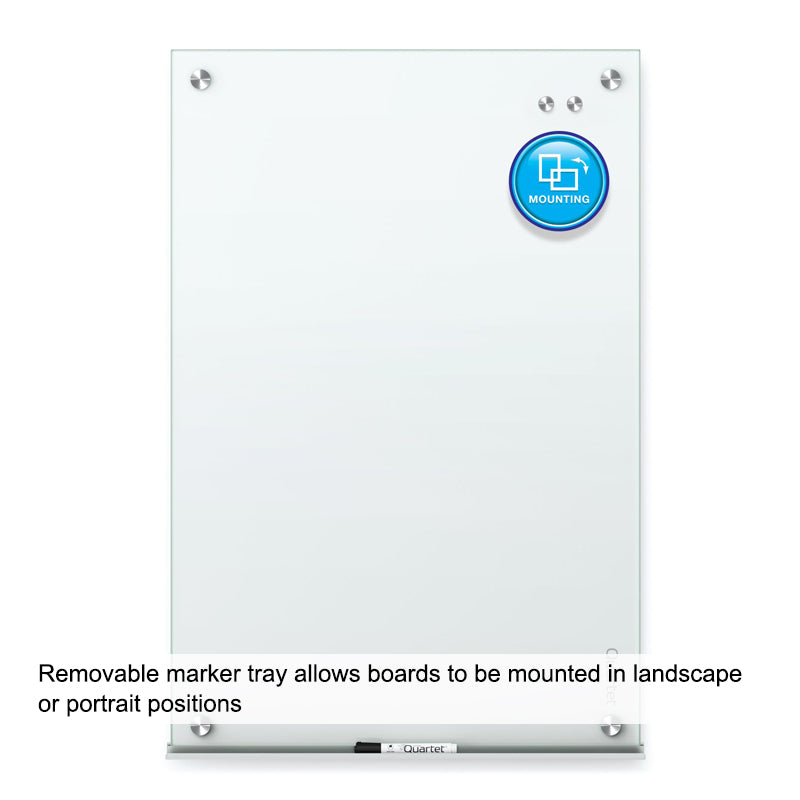 Magnetic Dry Erase Glass Whiteboard - 12x18 Inch Wall Mounted Glass Board for Office, Classroom & Home Use - Perfect for Meetings, Notes & Schedules