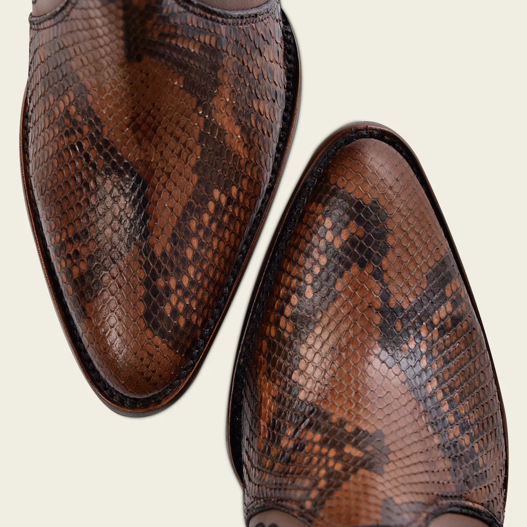 Cuadra Honey Western Fashion Women's Python Skin Boots - Stylish Cowgirl Boots for Country Rodeo & Night Out