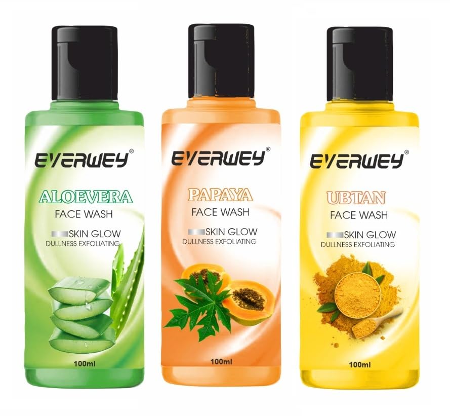 Best Refreshing Face Wash for Daily Care - Aloe Vera, Papaya & Ubtan Formula | Gentle Cleansing for Acne-Prone & Sensitive Skin | Perfect for Morning & Night Skincare Routine