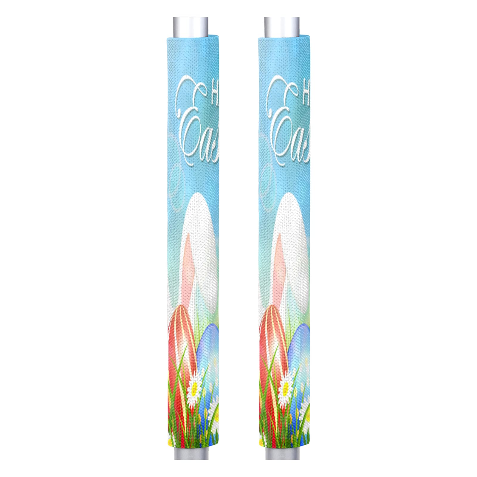 Easter Bunny Refrigerator Handle Covers Set of 2 - Washable Kitchen Appliance Protectors for Fridge, Microwave, Dishwasher & Oven - Food & Oil Stain Prevention - Perfect for Spring Decor & Holiday Kitchen Protection
