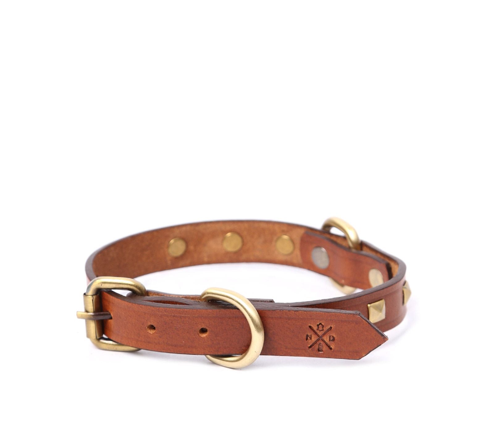 Small Dog Collar with Square Studs - Stylish & Durable Pet Accessory for Walks, Training, and Everyday Use