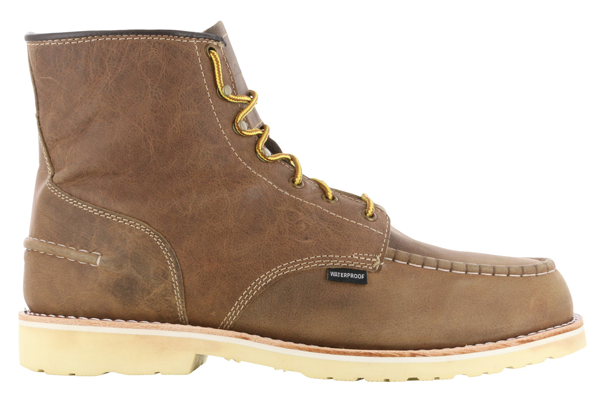 DieHard Monte Waterproof Moc Toe Boot - Men's Slip-Resistant Work Boots for Construction & Outdoor Hiking - Durable Comfortable Safety Shoes for Winter Snow & Rainy Days