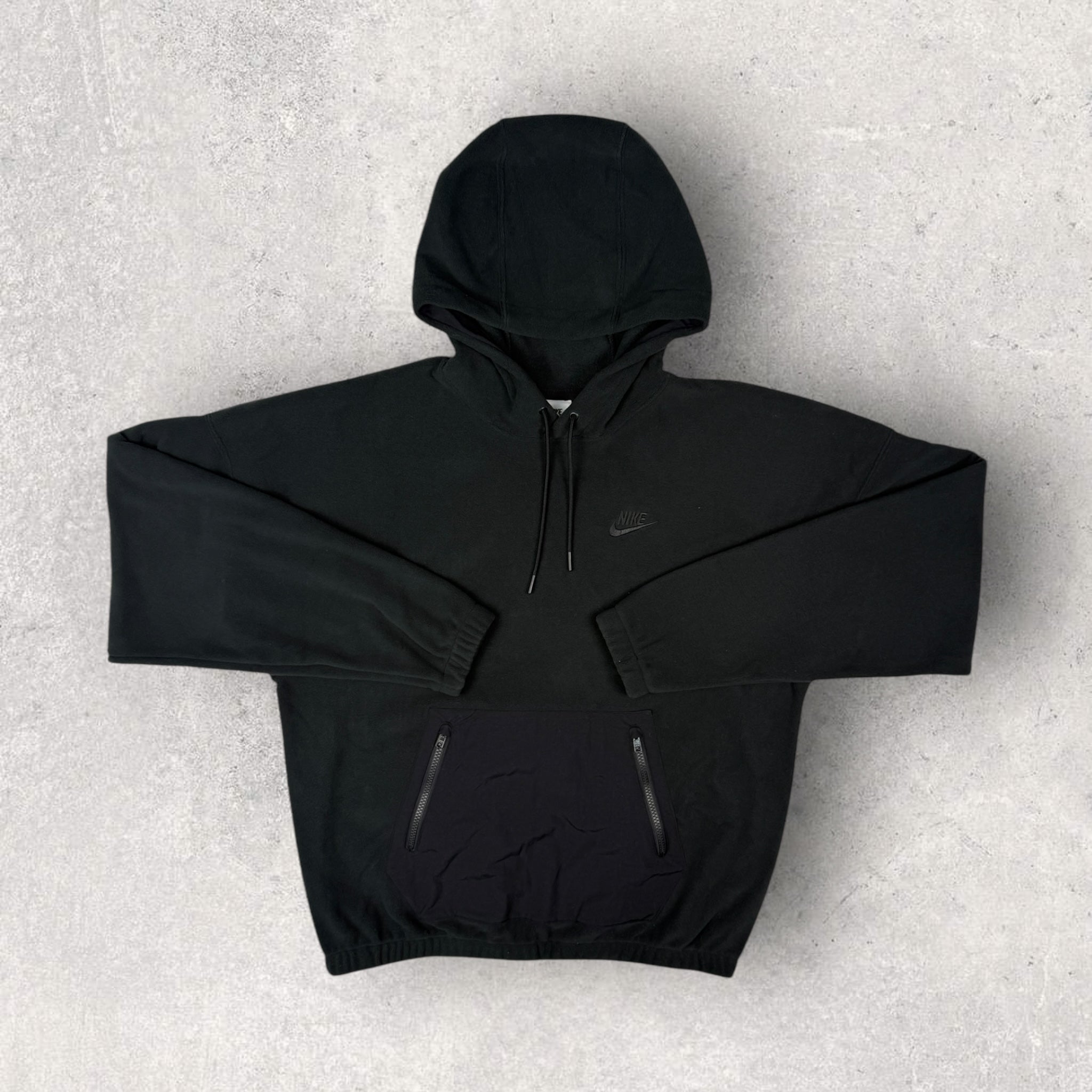 Nike Club Hooded Fleece Plus Set - Oversized Black Sweatshirt & Joggers for Men & Women | Comfortable Lounge Wear for Home, Gym & Outdoor Activities