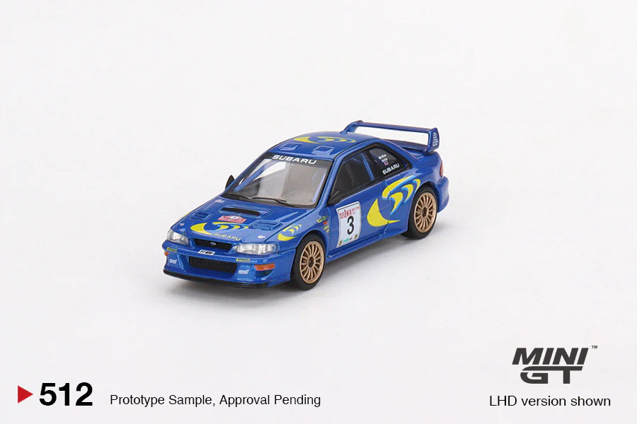 MINIGT 1:64 Scale Subaru Impreza WRC97 1997 Rally Sanremo Winner #3 Diecast Model Car - Perfect for Collectors, Racing Fans & Display Cases