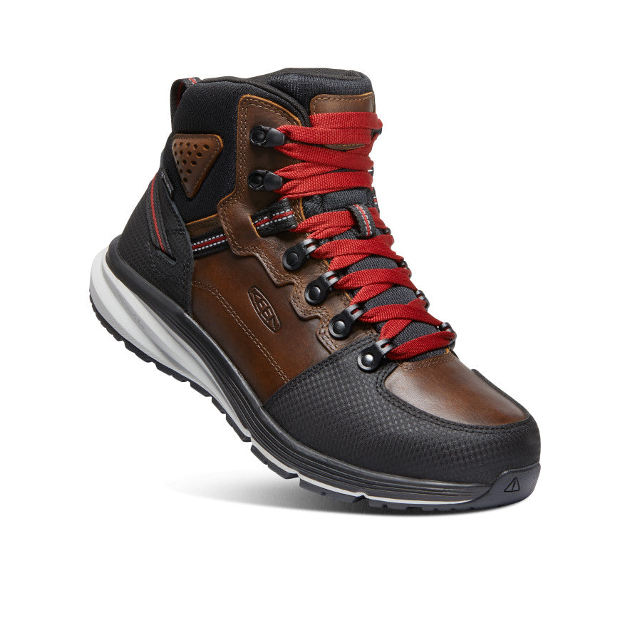 Men's Red Hook Waterproof Soft Toe Work Boots - Tobacco & Black | Durable Construction for Outdoor Work, Hiking & Winter Wear