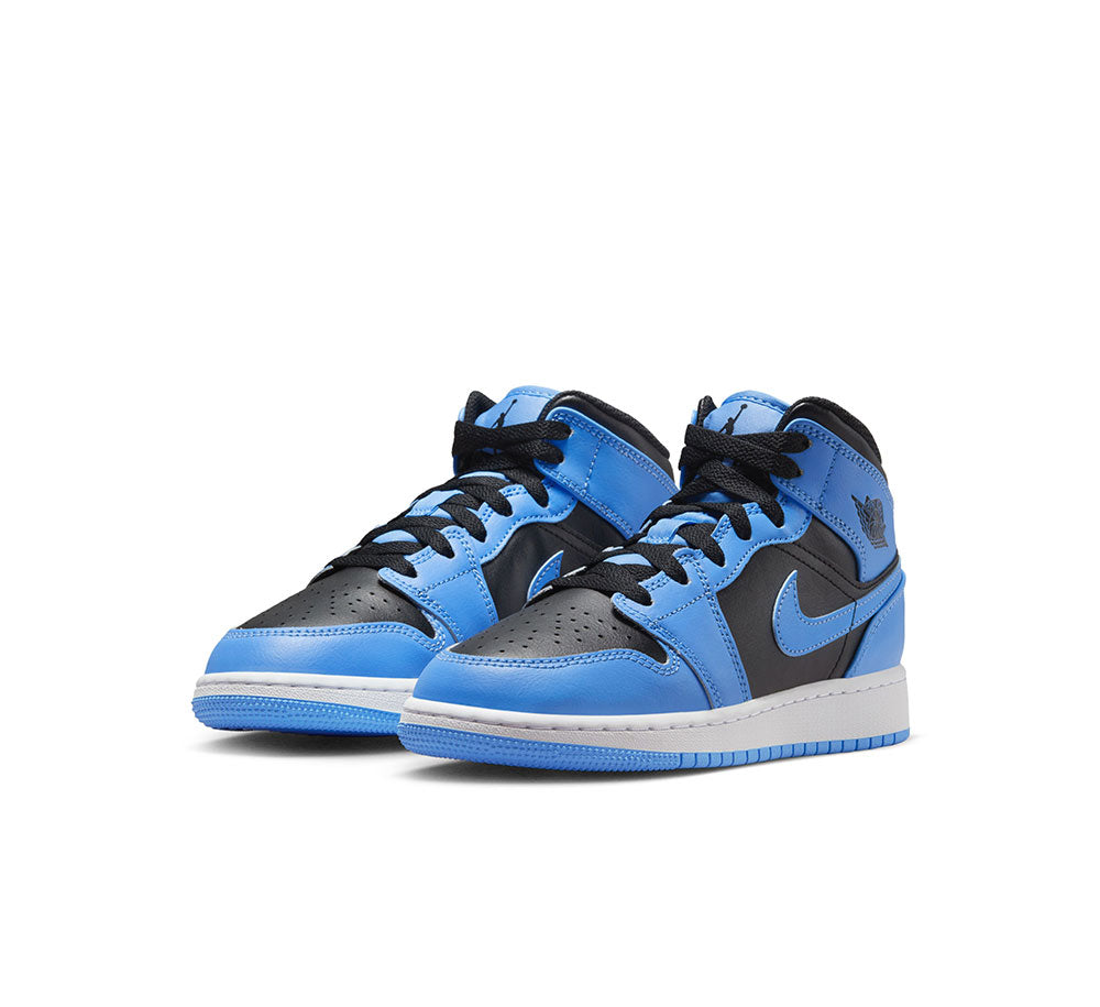 AIR JORDAN 1 MID (GS) Basketball Shoes for Kids - Lightweight Sneakers for School, Sports & Casual Wear