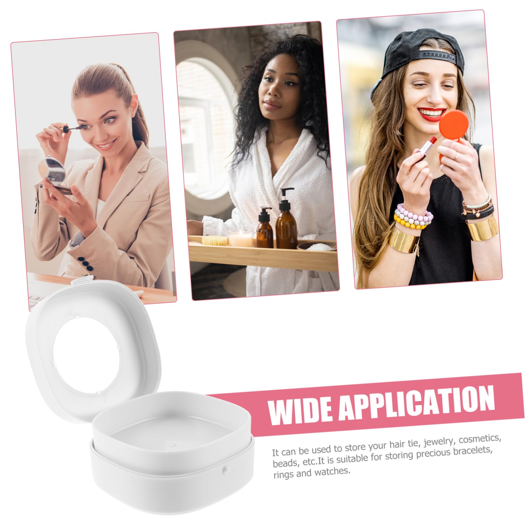 Alipis Hair Clip Organizer for Storage - White Cotton Puff & Abdominal Tool Holder - Perfect for Hairdressers, Travel & Salon Organization (Great for Traveling, Salon Storage & Home Use)