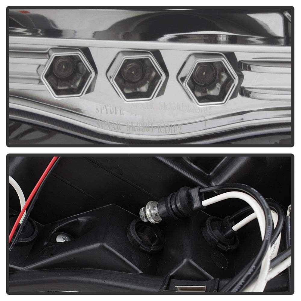 ACANII LED Halo Ring Projector Headlights Assembly for 2002-2005 Dodge Ram 1500/2500/3500 - Chrome Housing, Bright White Light - Perfect for Night Driving & Off-Road Adventures