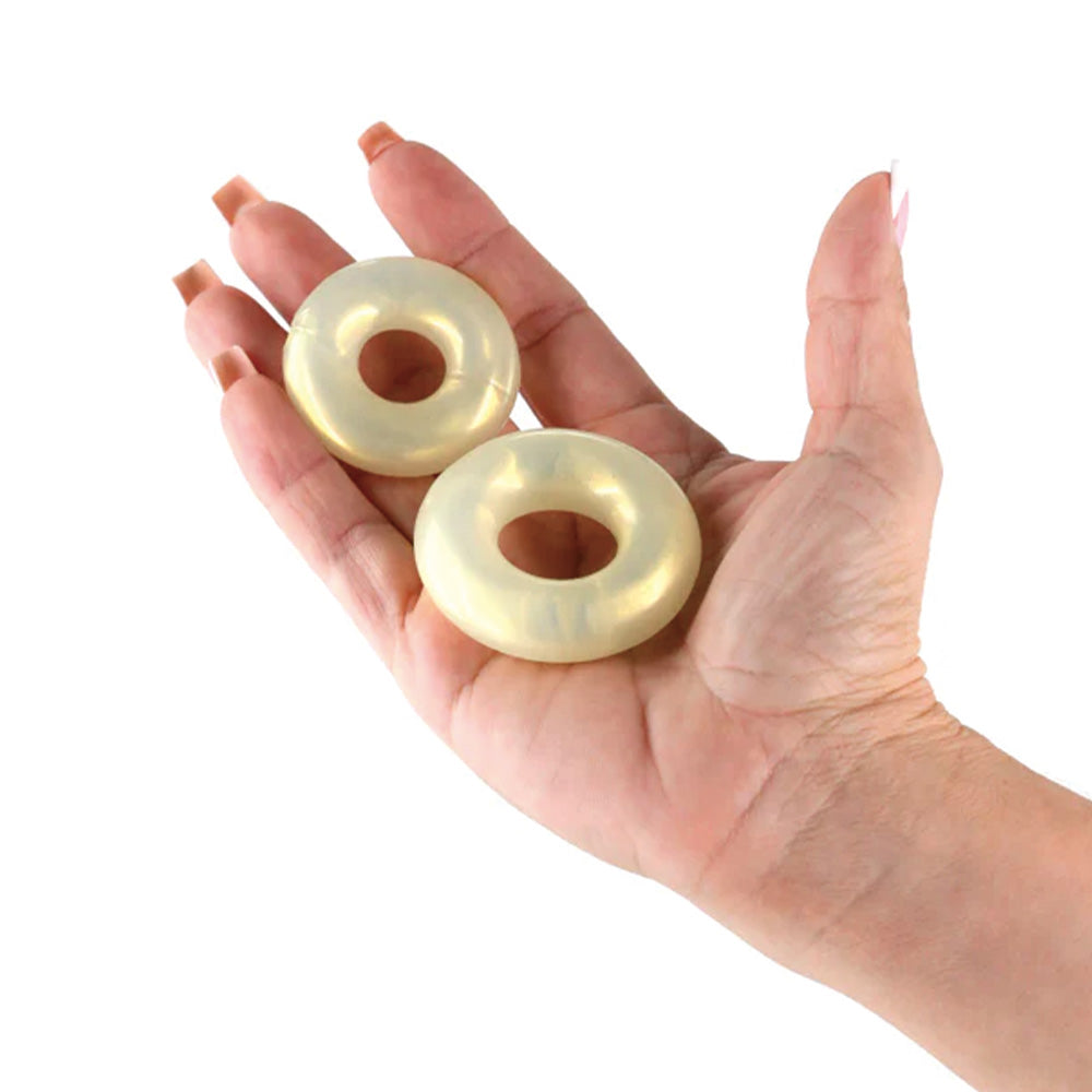 Premium Double Stack Cock Rings 2 Pack - Ultra-Strength Silicone Stretchy Cock Rings for Men, Couples & Solo Play - Enhance Pleasure & Performance - Perfect for Couples Play, BDSM & Sensual Massage