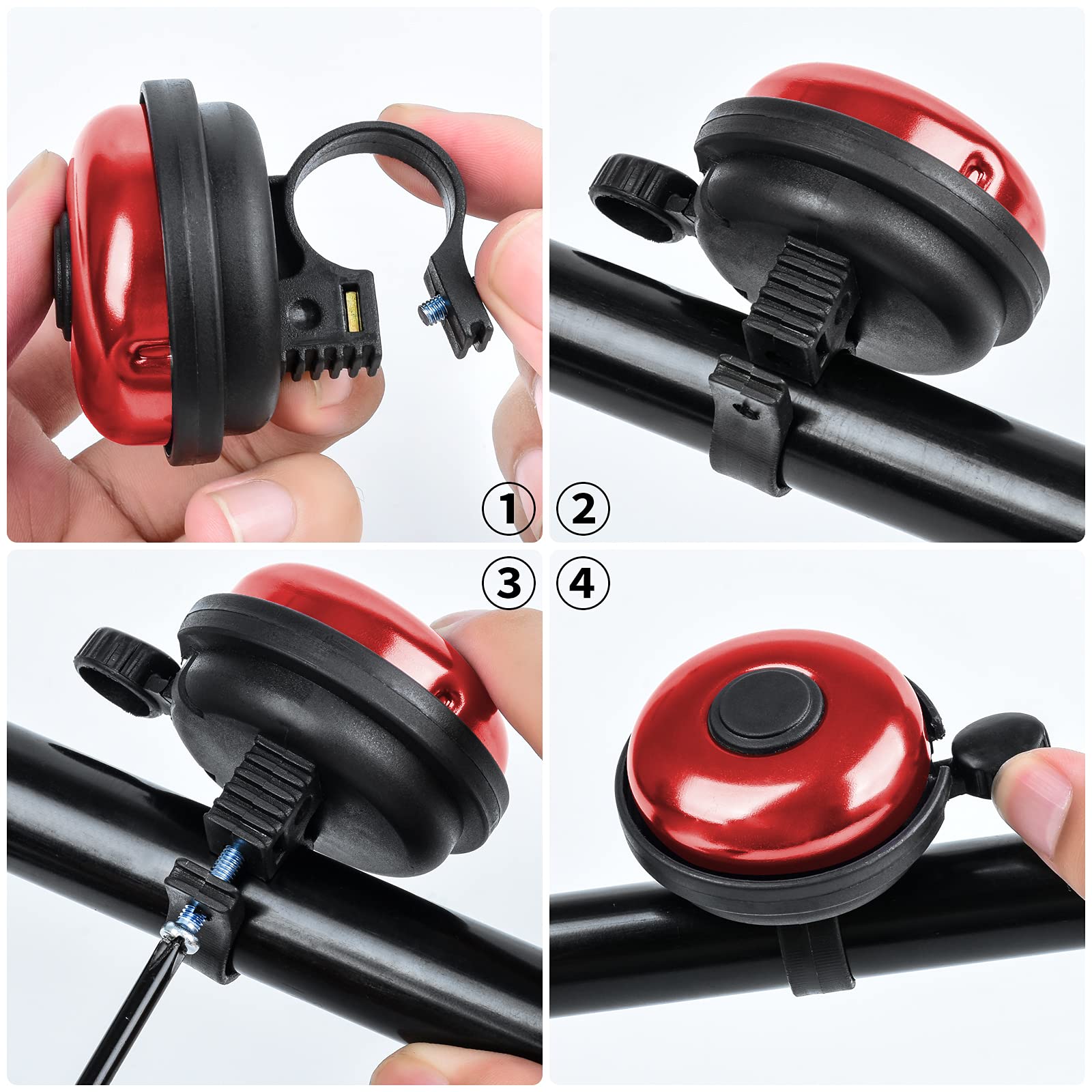 **Classic Aluminum Bicycle Bell - Loud & Clear Bike Bell for Adults & Kids - Perfect for Commuting, Cycling Safety & Outdoor Adventures**