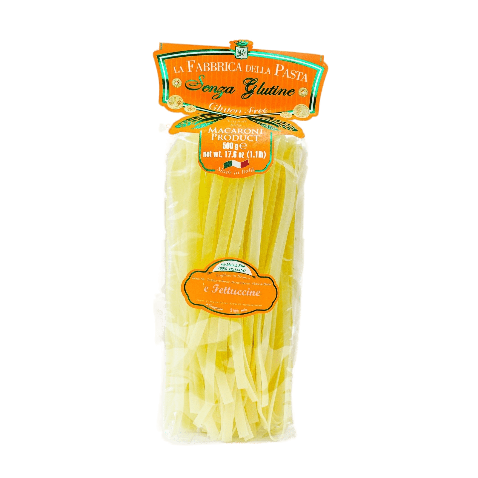 La Fabbrica della Pasta Gluten Free Fettuccine Pasta - Premium Italian Wheat-Free Noodles for Healthy Pasta Dishes, Vegan & Celiac-Friendly - Perfect for Alfredo, Carbonara, and Homemade Italian Meals