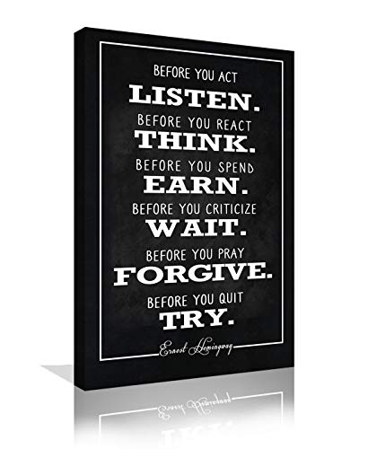 17-hemingway Quote Wall Art