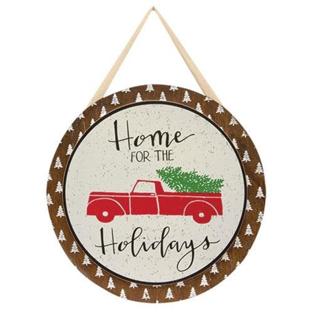 Home For the Holidays Wall Art - Festive Christmas Decor for Living Room, Bedroom & Office - Perfect for Holiday Home Decorations & Seasonal Gift Giving
