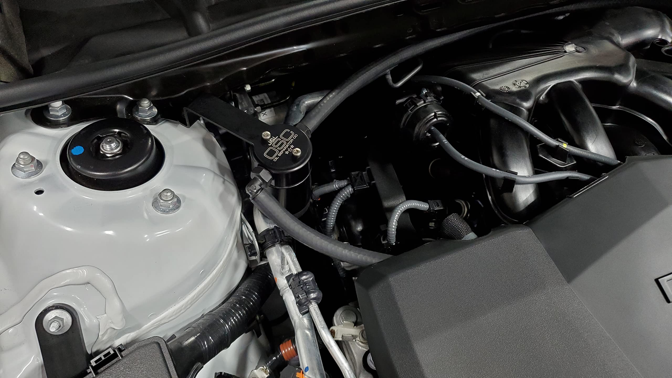 J&L Oil Separator 3.0 - Compatible with 2018-2024 Toyota Camry 3.5L V6 Engine | Black PCV Baffle Oil Catch Can | Reduces Engine Sludge & Improves Performance | Ideal for High-Mileage & Performance Tuning Applications