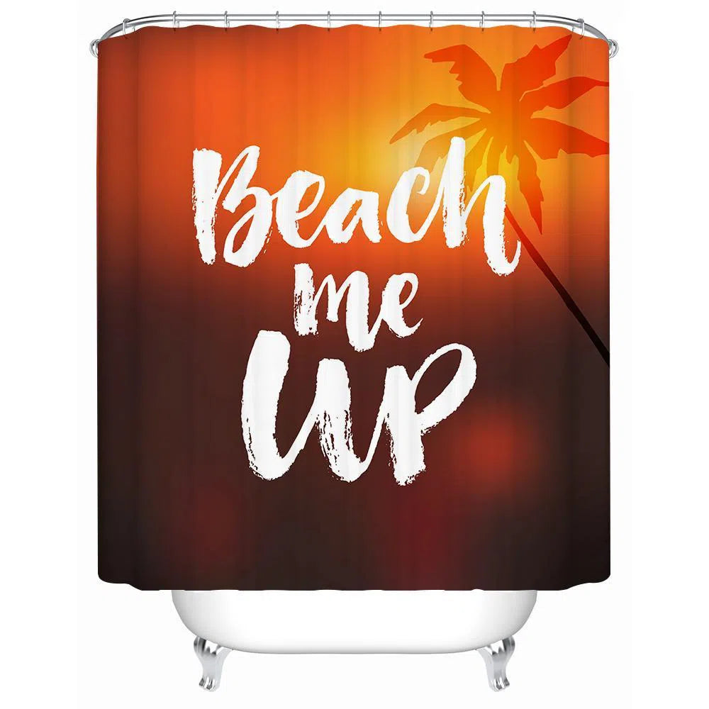 Beach Me Up Shower Curtain - Waterproof Bathroom Decor with Coastal Design - Perfect for Beach House, Vacation Rental & Coastal Themed Bathrooms