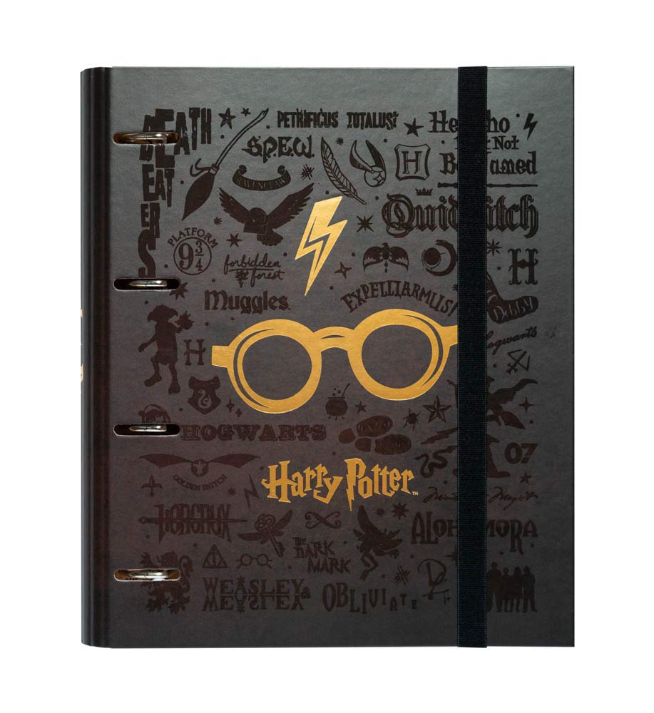 Erik Harry Potter 4-Ring Binder | Premium A4 Folder 10.6x12.6 inches (27x32cm) | School Supplies, Office Organization | Gift for Potter Fans, Students & Collectors | Perfect for Class, Work & HP Merchandise Collection