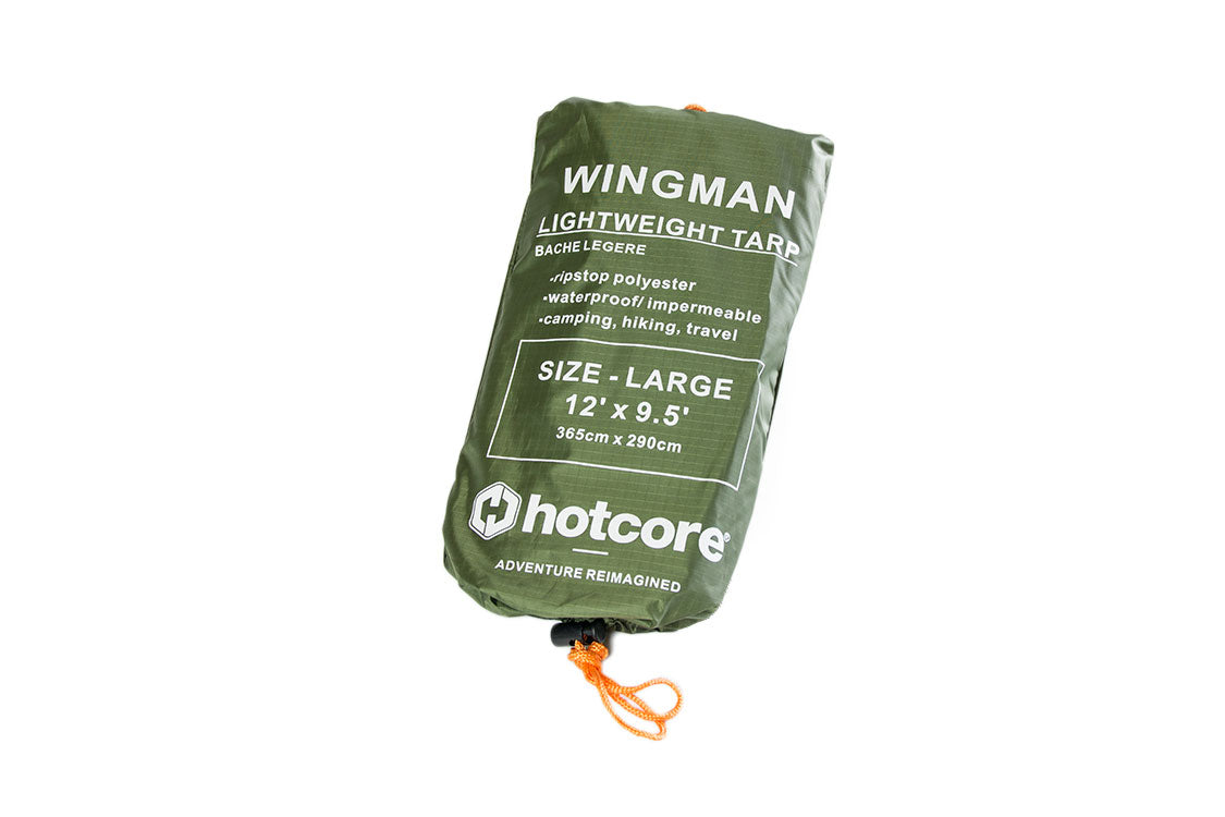 Hotcore Wingman XLarge Tarp - Waterproof, Durable Camping Shelter for Outdoor Adventures, Hiking, and Emergency Survival