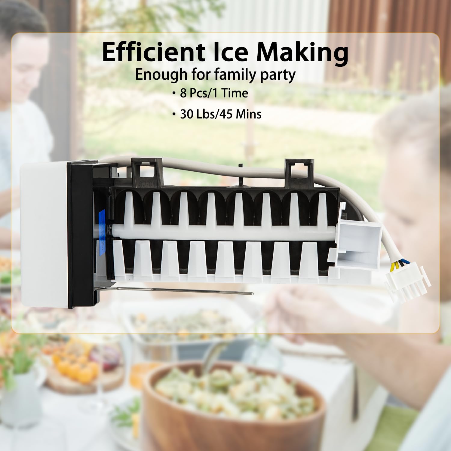 SupHomie IMBD03-004 Replacement Ice Maker for Frigidaire Refrigerators - Easy Installation & Quiet Operation - Perfect for Home, Office, or RV Use