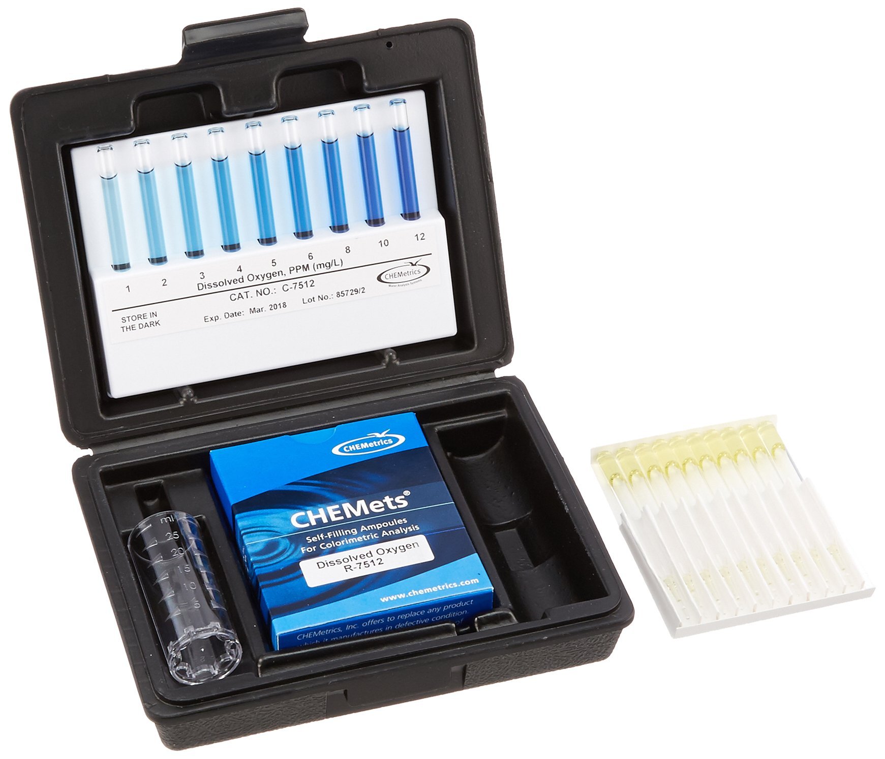 K-7512 Dissolved Oxygen Test Kit - 1-12 ppm Range, 1 ppm Detection Limit | Accurate Water Quality Testing for Aquariums, Pools & Environmental Monitoring