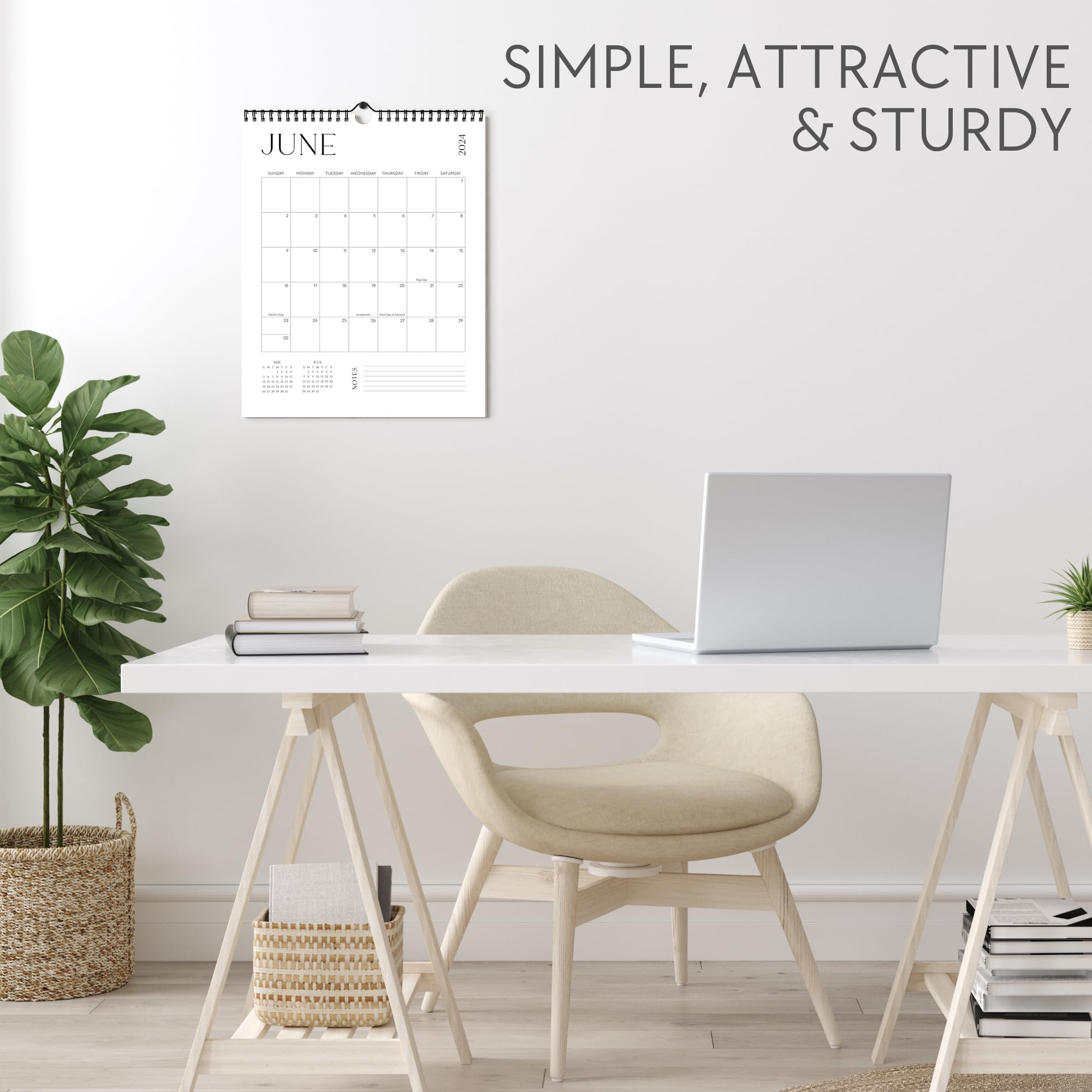 2025 Wall Calendar with 18-Month Planner (June 2024-December 2025) - 14.5