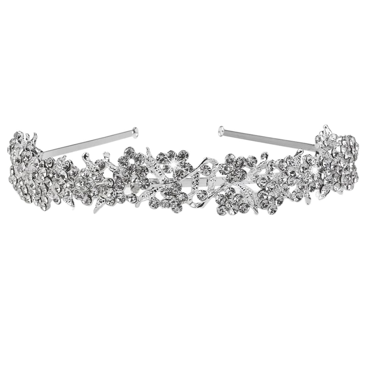 FRCOLOR 2 Pack Bridal Tiara Wedding Hair Crown Headpiece - Elegant Rhinestone Bride Headband for Wedding, Bridal Shower, Bachelorette Party & Special Occasions