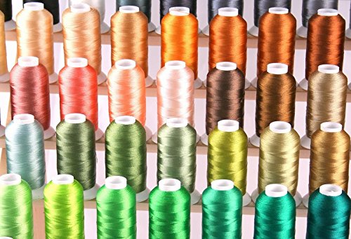 Premium 100 Cones (1100 Yards Each) of High-Quality Polyester Machine Embroidery Threads - Compatible with Brother, Babylock, Janome, Singer, Pfaff, Husqvarna & Bernina Sewing Machines - Perfect for Quilting, Embroidery, Clothing & Home Decor Projects