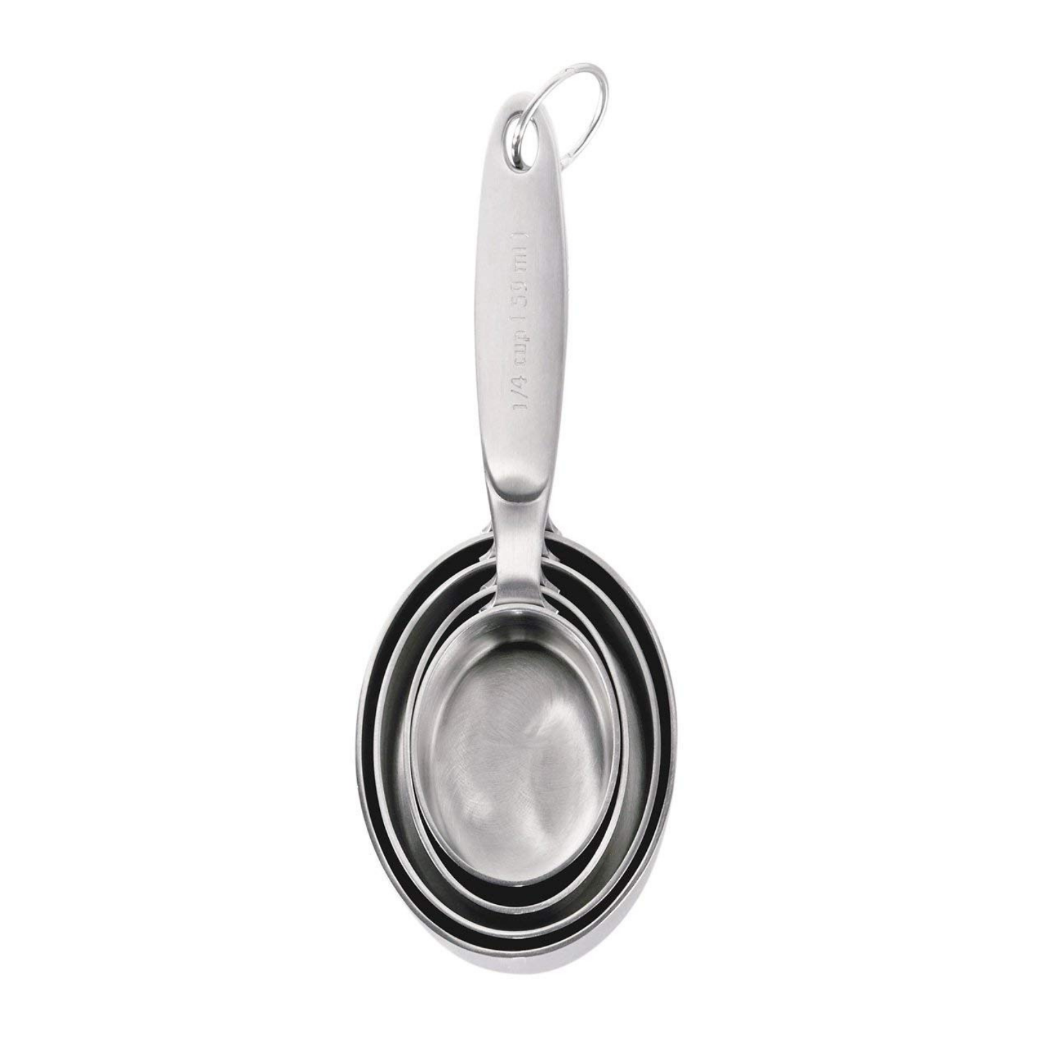 Premium Cuisipro 4-Piece Stainless Steel Measuring Cup Set - Accurate Kitchen Measuring Tools for Baking, Cooking & Meal Prep - Dishwasher Safe