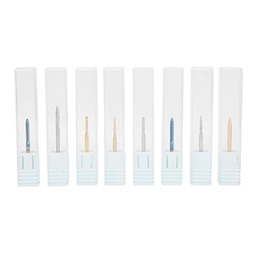8Pcs Professional Nail Drill Bits Set - Tungsten Alloy Nail File Heads for Dead Skin Removal, Nail Art & Manicure | Compatible with Electric Nail Drills | Perfect for Salon Professionals & DIY Home Nail Care