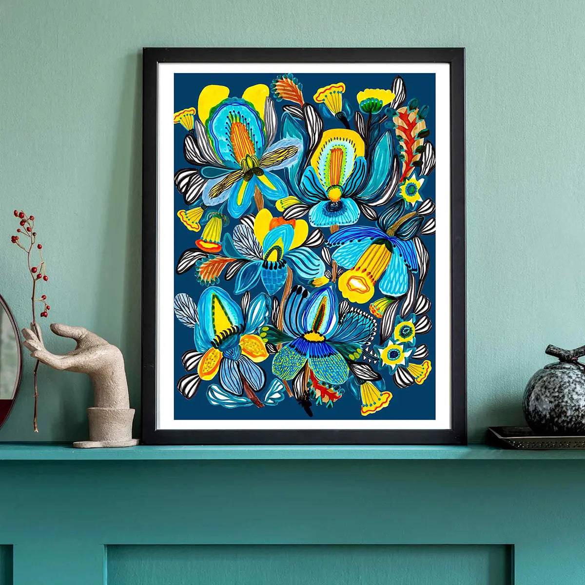 Jungle Orchids Wall Art Print - Tropical Botanical Decor for Living Room, Bedroom & Office - Premium Canvas Painting for Home & Office Decor