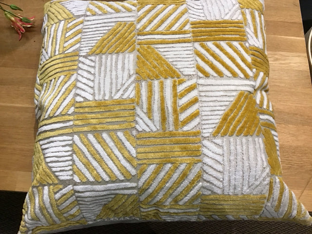 Luxury Gold & Gray Velvet Pillow - Soft Velour Throw Pillow for Sofa, Bed, Couch - Elegant Home Decor for Living Room, Bedroom & Office