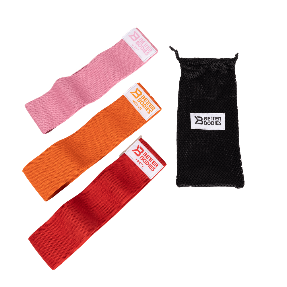 Better Bodies Glute Force Resistance Bands 3 Pack - Workout Bands for Glutes, Legs & Hip Exercises - Perfect for Home Gym, Yoga & Fitness Training