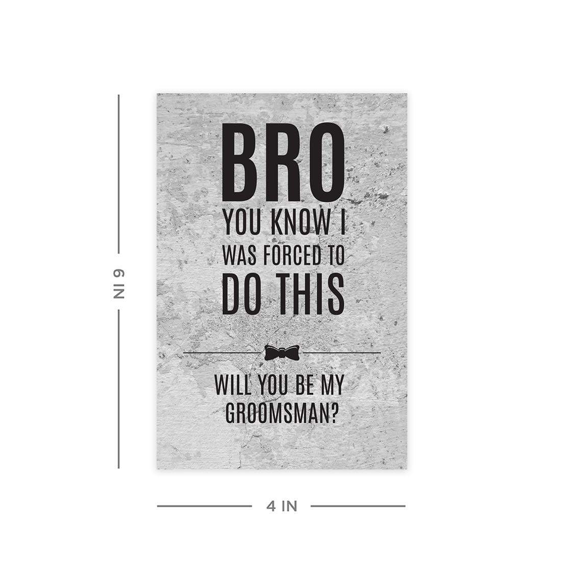 Groomsmen Proposal Cards Set of 16 with Envelopes - 10 Groomsman, 3 Best Man, 3 Ring Bearer Cards (4x6 Inch) - Funny 'Bro You Know I Was Forced to Do This' Wedding Party Invitation - Perfect for Bachelor Party Planning and Wedding Party Gifts